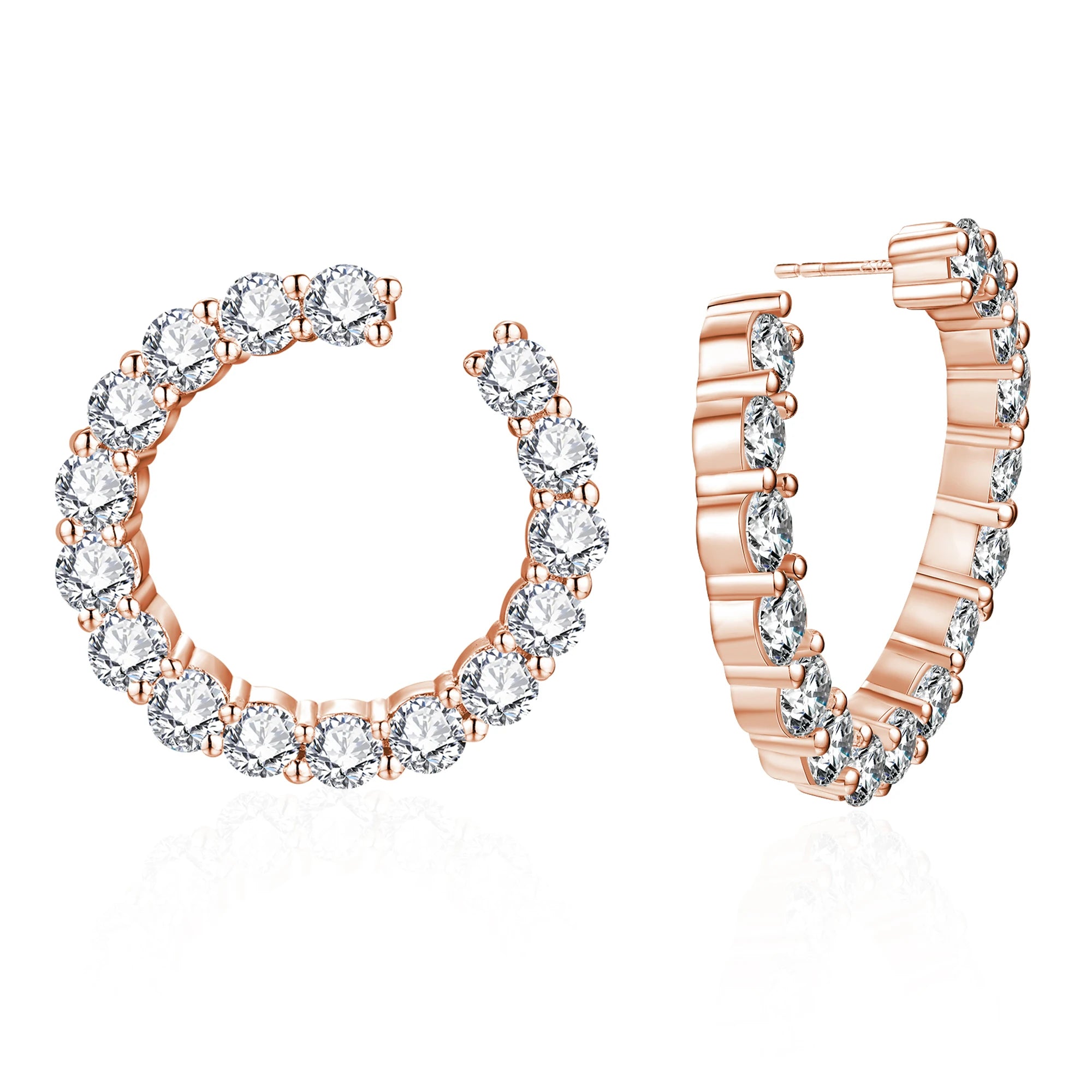 Round Moissanite Hoop Earrings | IL0000