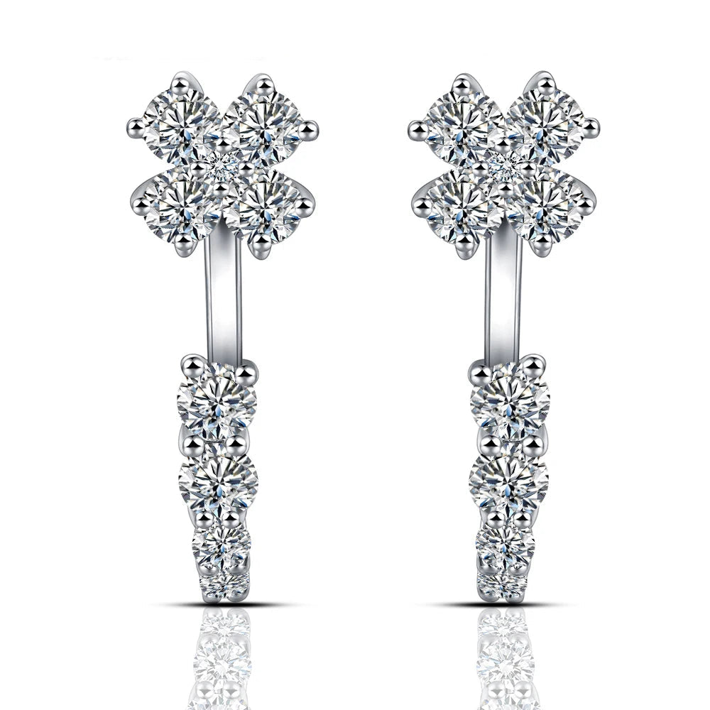 VVS1 D-EF Color Star Moissanite Earrings | IL0000