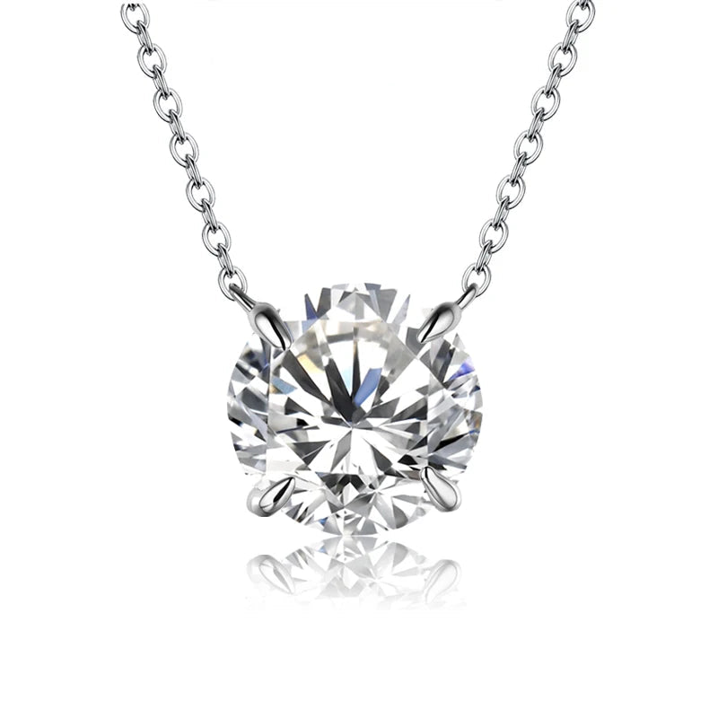 Round Solitaire Moissanite Pendant Necklace | IL0000