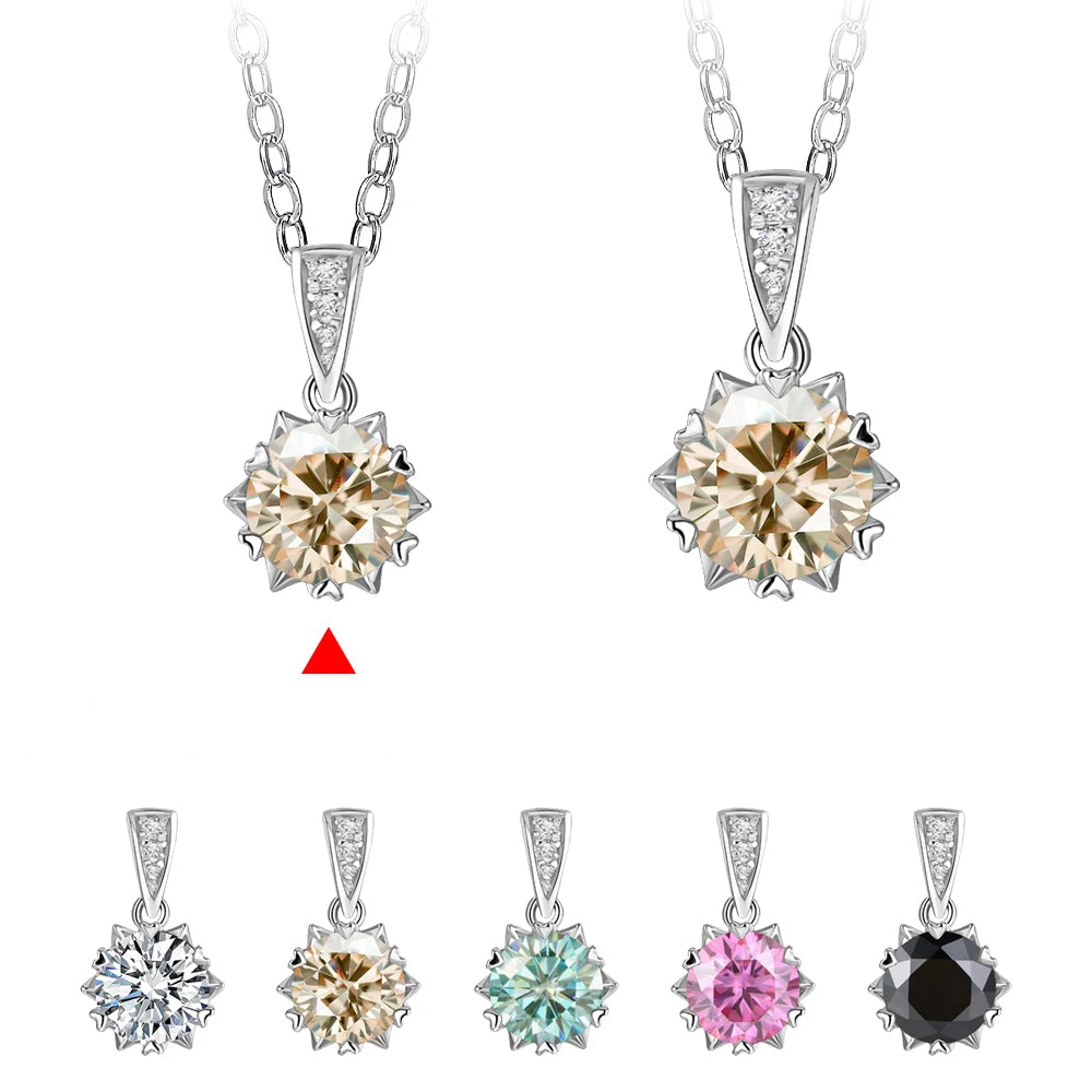 Round Brilliant Cut D Color Moissanite Pendant | IL0000