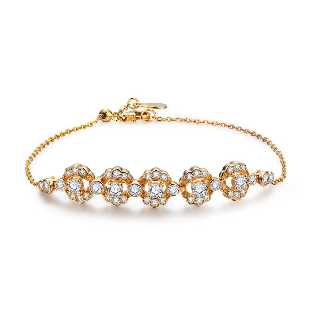 D Color Moissanite Gold Bracelet | IL0000