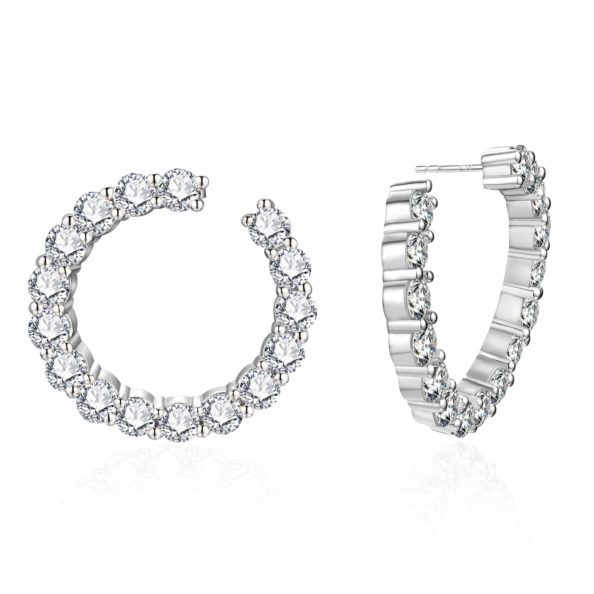 Round Moissanite Hoop Earrings | IL0000