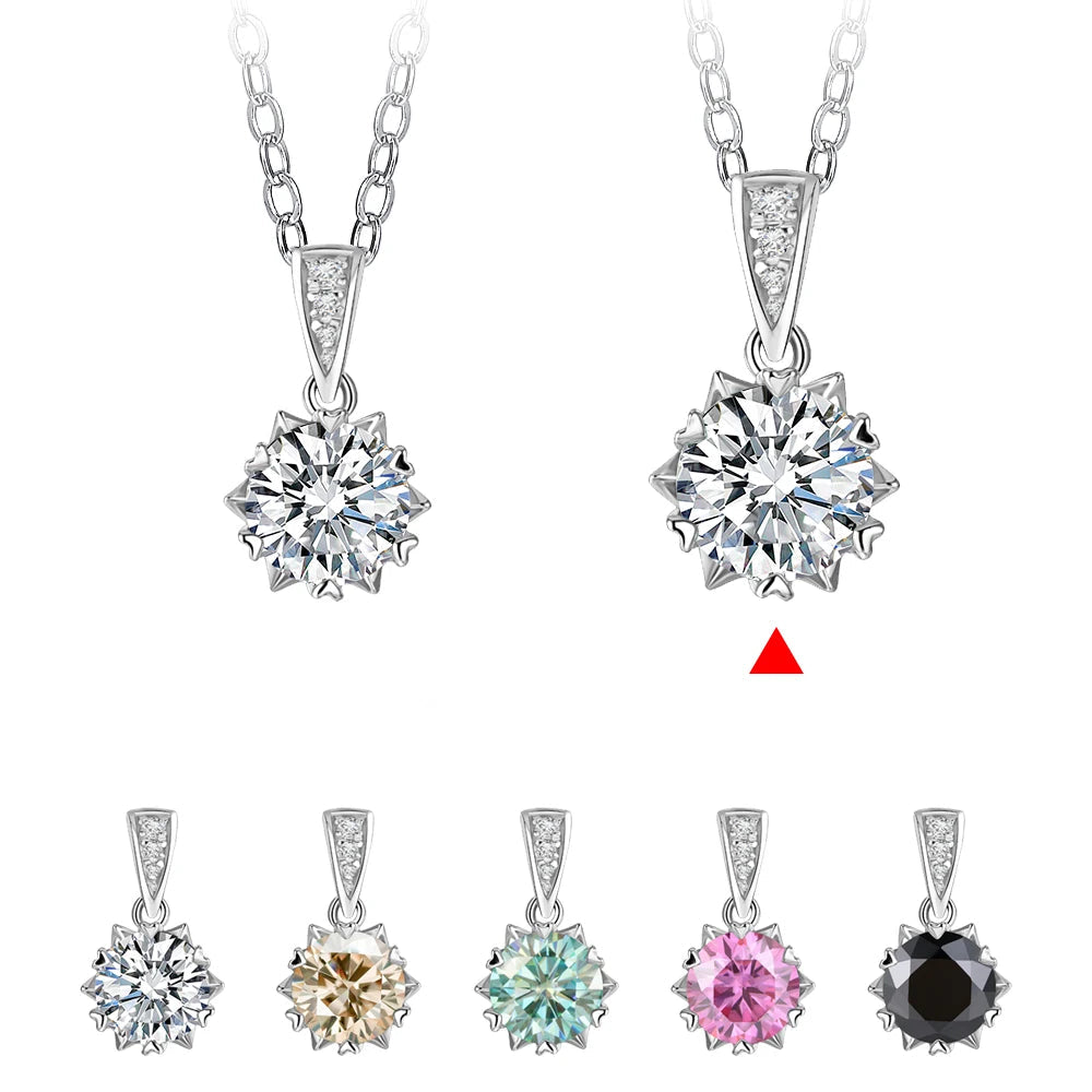 Round Brilliant Cut D Color Moissanite Pendant | IL0000