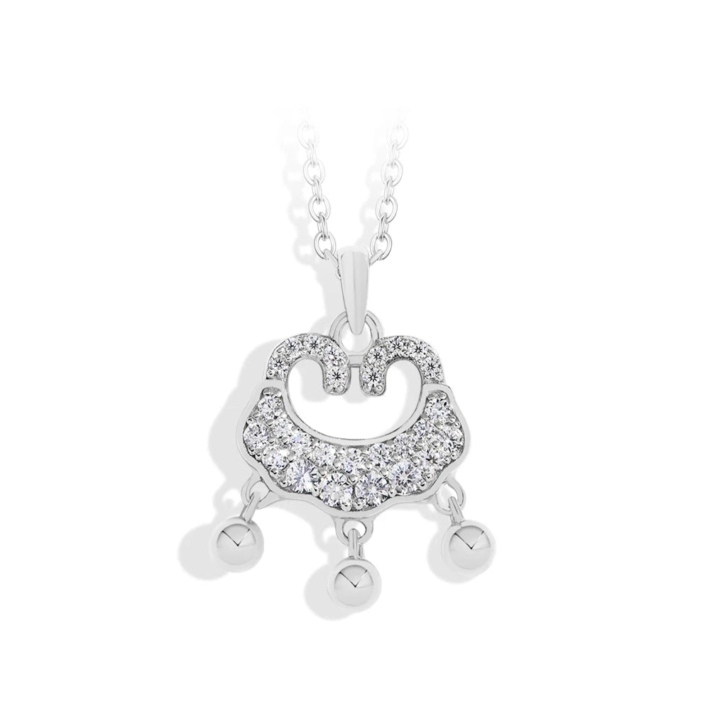 Chinese Lock Moissanite Pendant | IL0000