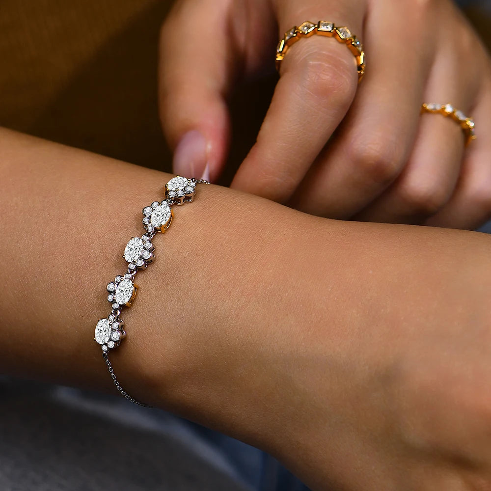 Oval Cut Moissanite Bracelet | IL0000