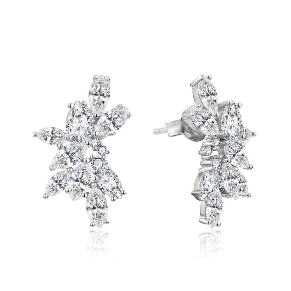 Asymmetric Moissanite Stud Earrings | IL0000