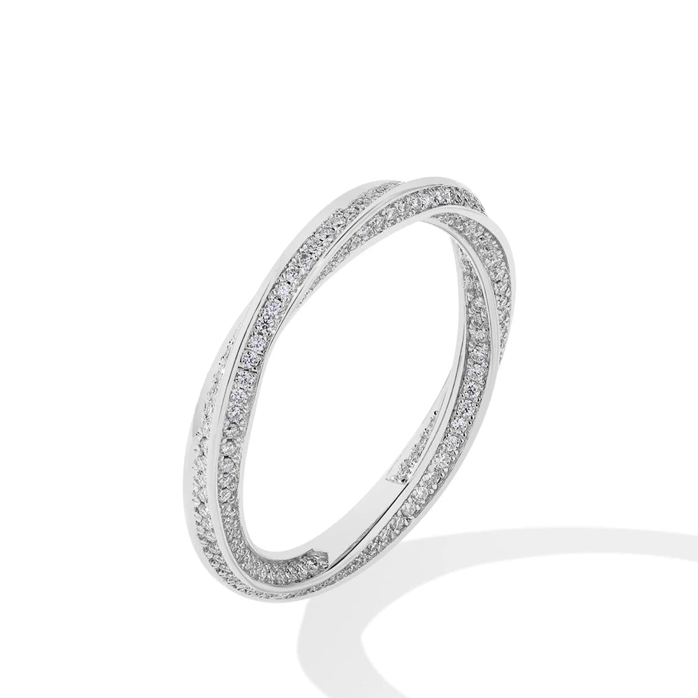 Screw-Design Moissanite Eternity Band | IL0000