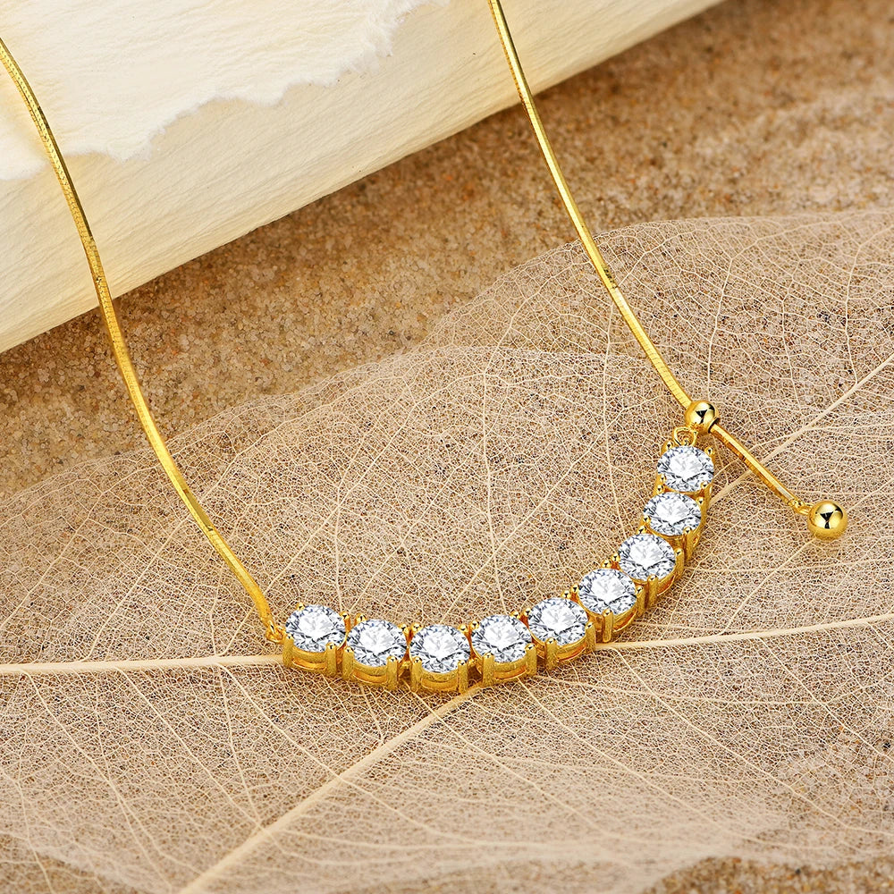 5.0mm Round Moissanite Necklace | IL0000