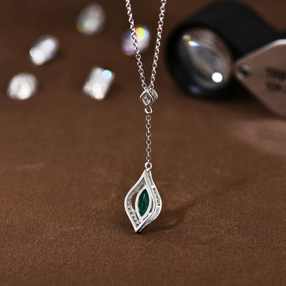 Marquie Cut Emerald Pendant | IL0000